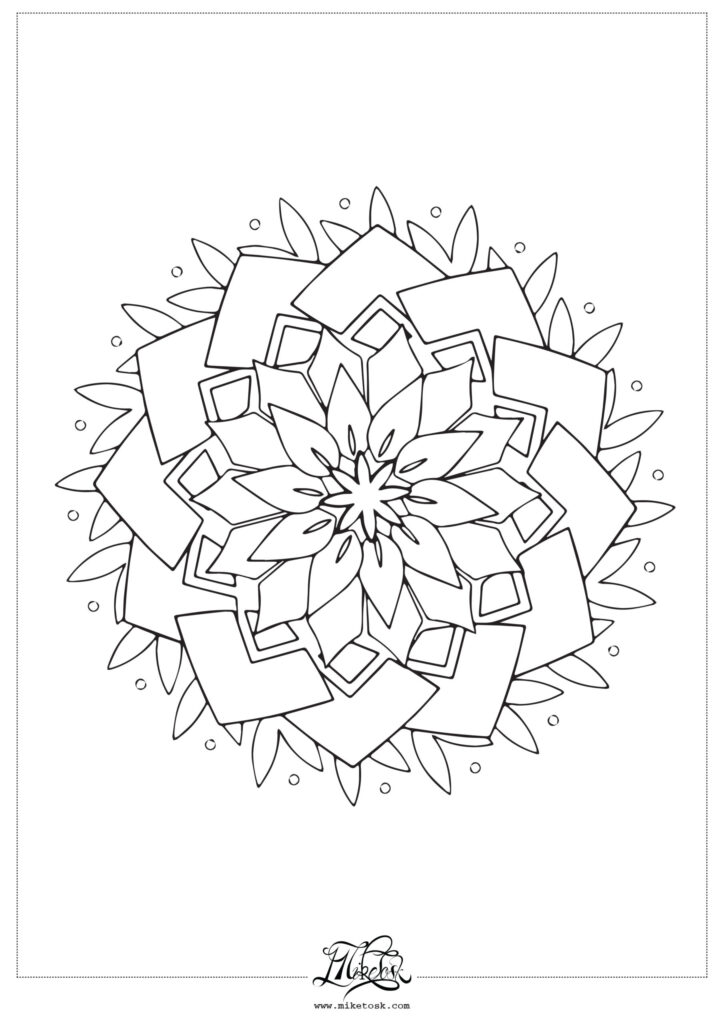 floral 01#01 – mandala da colorare.